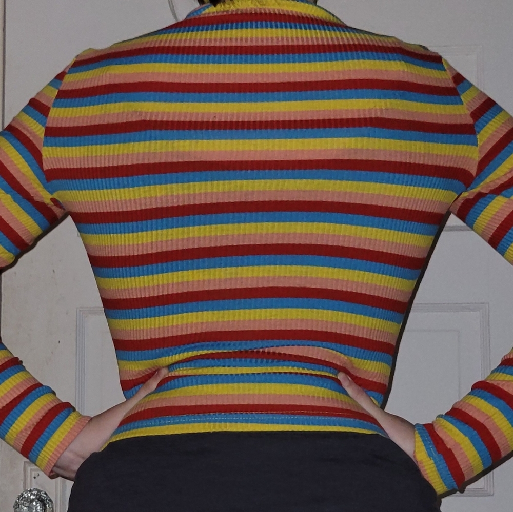Rainbow fitted long sleeve